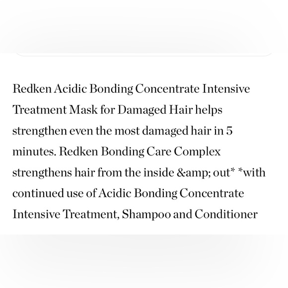 NWT Redken Acidic Bonding Concentrate Intensive Treatment Mask 1fl oz. - Picture 7 of 7